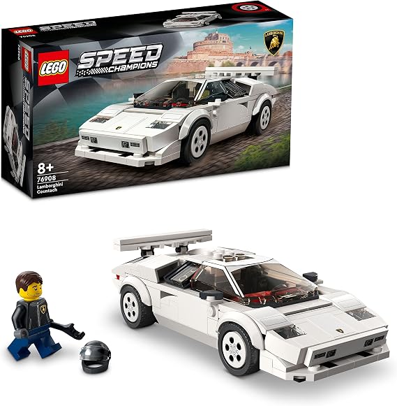 LEGO Speed Champions Lamborghini Countach 76908-8 Yaş ve Üzeri Çocuklar için Süper Spor Araba Modeli Oyuncak Yapım Seti (262 Parça)
