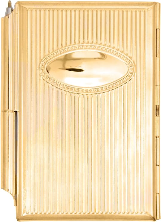 Compact Metallic Gold Scratch Note Memo Pad With Pen