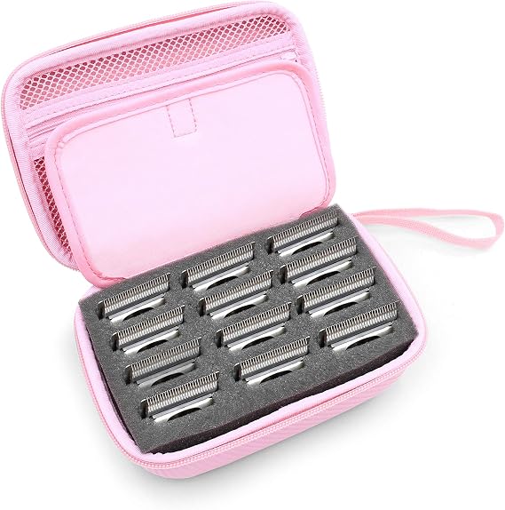 CASEMATIX Clipper Guard Holder With 12 Blade Case Slots - Compatible With Oster, Andis, BaBylissPRO, Wahl - Metal Blade Holder Top Pocket - Case Only