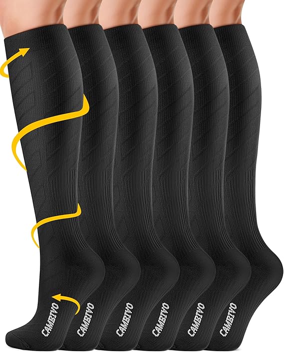 Women's Compression Stockings 3 Pairs Support Stockings Men Class 2 20-30 mmHg