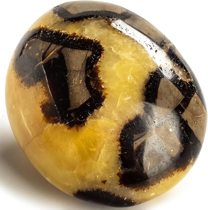 KALIFANO Palm Stone with Healing & Calming Effects - AAA+ Grade High Energy Worry Stone with Information Card - Reiki Crystal Used for Courage (Family Owned and Operated)
