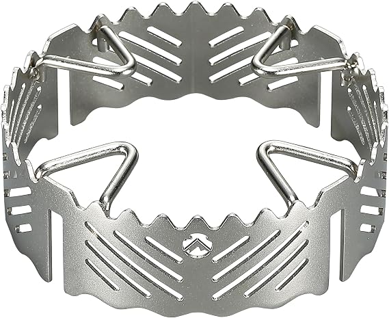 CAMPINGMOON Gas Stove Windshield Ring Stainless Steel for ST-340 Single Burner ST-132 (Silver)