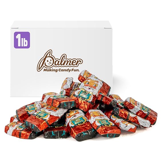 Palmer Milk Chocolate Assortments, Crisp and Crunchy Candy, Individually Wrapped Christmas Pieces, Making Candy Fun Since 1948 (1 Pound, Mini Crisp Kringles)