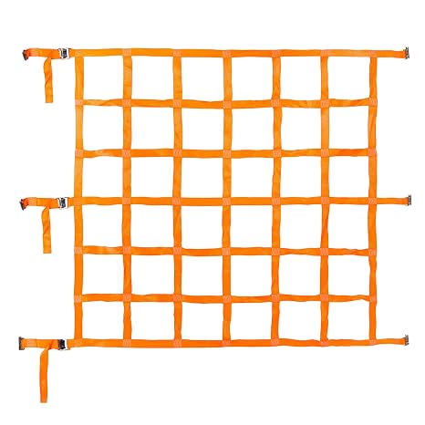 CargoSmart Adjustable Cargo Net Connects to X-Track and E-Track Systems 3,600lb Break Strength, 1,200lb Safe Work Load