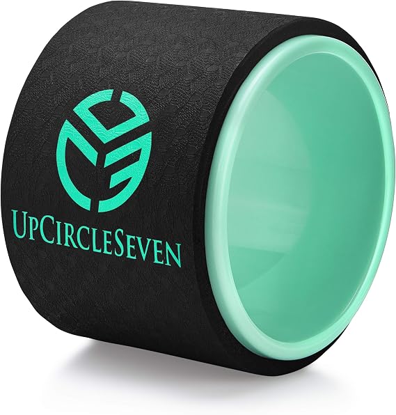 UpCircleSeven Back Roller & Yoga Wheel - Relieve Lower & Upper Back Pain & Stiffness - Therapeutically Stretch, Mobilize & Decompress Your Spine - Increase Mobility, Flexibility & Alignment
