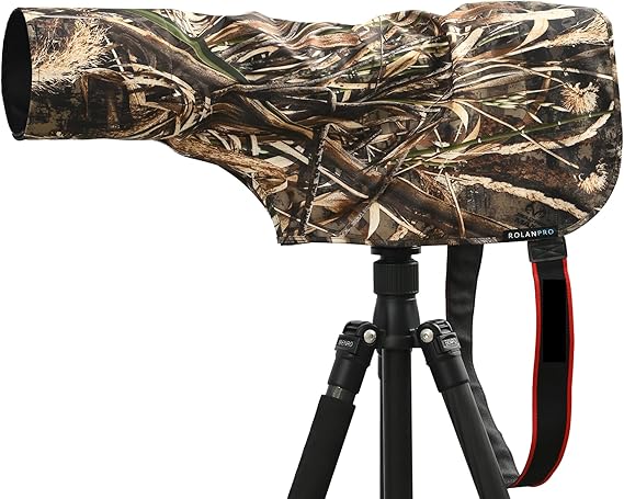 Rolanpro Waterproof Camera Lens Rain Cover Raincoat for Canon RF100-500mm F4.5-7.1 L is USM Lens #9 Reed Waterproof