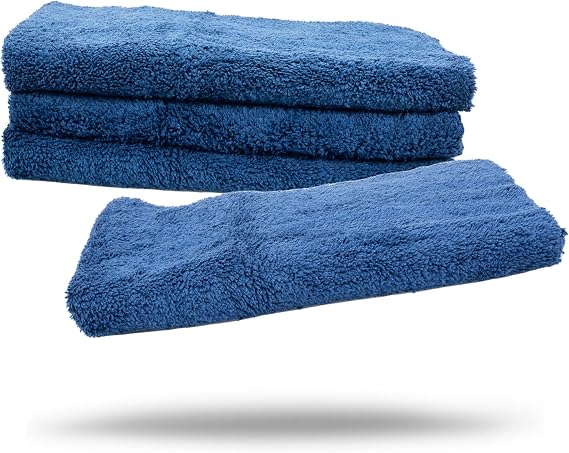 Maxshine 500GSM Edgeless Microfiber Towel for Car Detailing - Blue, 16x24 (40x60cm), High-Absorbency & Ultra-Soft for Car Detailing & Polishing