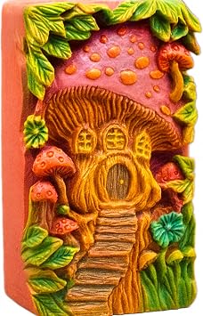 Mushroom Cottage Silicone Mold for soap Making, Resin Casting, Candle and Other Crafts