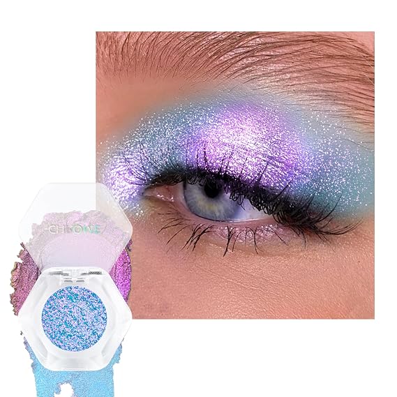 Multichrome Chrome Eyeshadow, Chameleon Duochrome Glitter Eyeshadow Palette