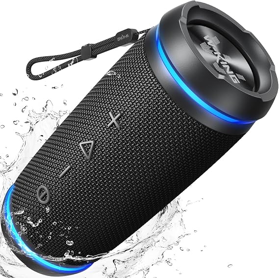 W-KING Bluetooth Speaker, 36W Portable Wireless Bluetooth Speakers, IPX6 Waterproof Outdoor Speaker Loud With 360° Stereo Hi-fi Sound, 2 EQ, BT 5.4, 30H Playtime, for Travel, Sport, Beach, Gifts