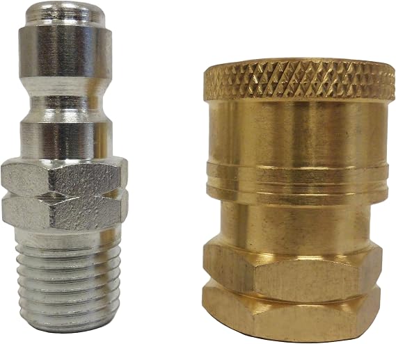 Ultimate Washer UW18713 1/4" Quick Disconnect Adapter Set, 5000 PSI | 1/4-inch high pressure quick disconnect adapter set, replaces Apache 98441022, 5000 PSI rating