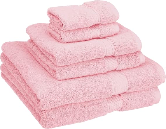 Superior Egyptian Cotton Solid Towel Set, 6-Piece, 6PC, Ballerina
