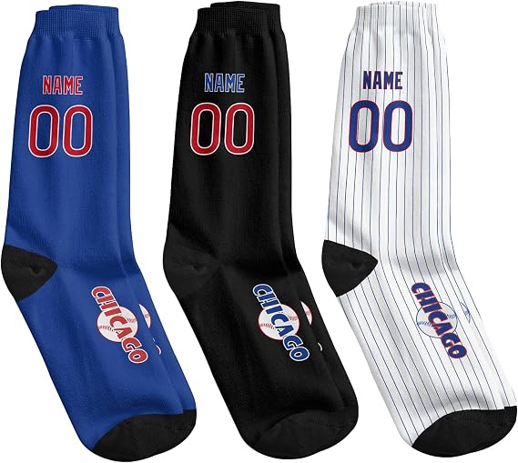 Socks Custom Name and Number Personalized Sports Crew Socks Gifts For Men Women