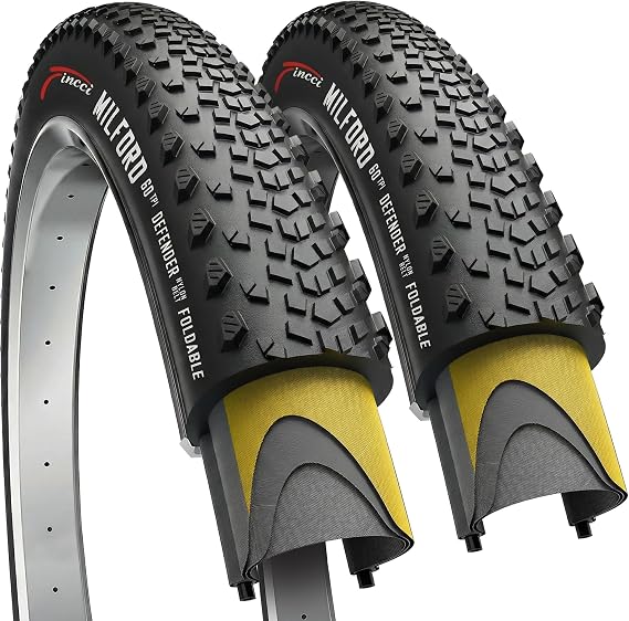 Pair 700x40c Gravel Bike Tires - Foldable 42-622 with 1mm Anti Puncture