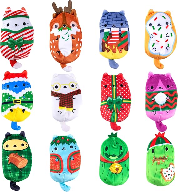 Cats vs Pickles Limited Edition Holiday 12-Pack 2025 Seasonal Plush Collector Set Includes 12 Exclusive Holiday-Themed Characters Super Soft Bean-Filled Plushies!