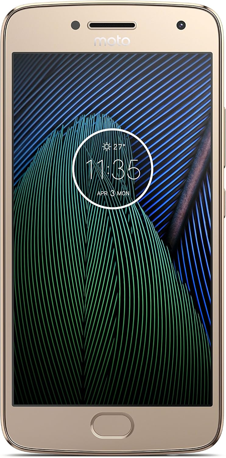 Motorola Moto G5 Plus 32GB 5th Generation - 5.2 Full HD, Snapdragon 625, SIM GSM Factory Unlocked - International Version - Gold