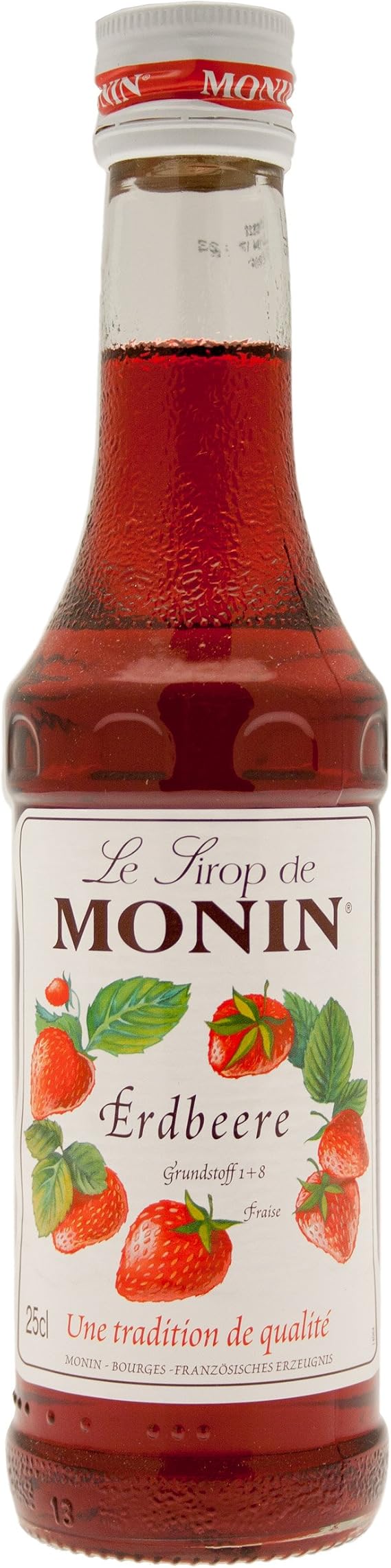 Monin Strawberry Syrup, 250 ml Bottle