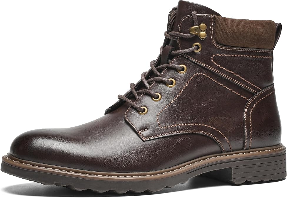 Men's Chukka Boots, Lace-Up & Side Zipper Casual Daily Wear