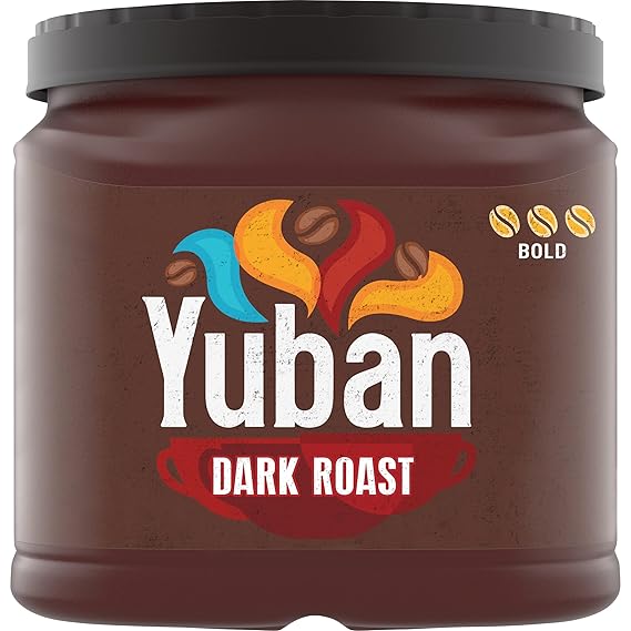 Yuban Dark Roast Bold Ground Coffee, 25.3 oz Canister | Bold Dark Roast Coffee, 100% Pure Coffee, Rich, Full-Bodied & Aromatic with a Smooth Finish, for Drip & French Press