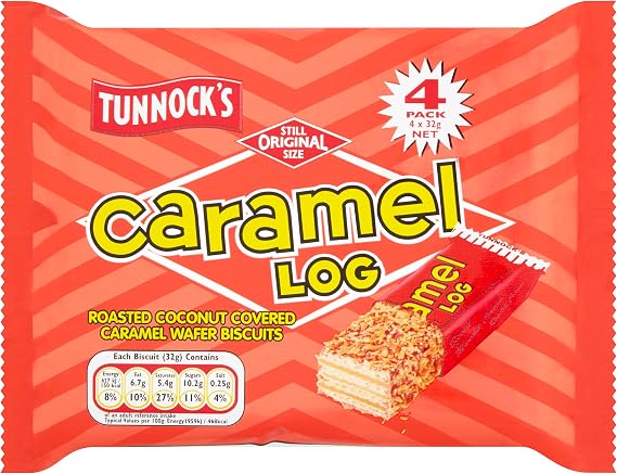 Tunnock's Caramel Log Wafers Scottish Heritage 4 Pack