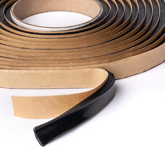 Second Skin Butyl Tape, 1 Roll (20ft x 1/2 x 1/4), Black Sealant Tape