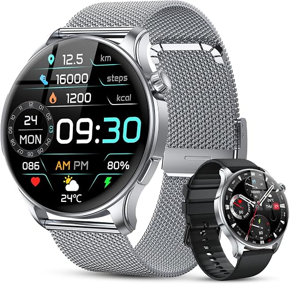 Smart Watch for Men Women Fitness: Make Answer Call Running Digital Mens Watches Waterproof Smartwatch Android Phone iPhone Samsung Compatible Heart Rate Sleep Monitor