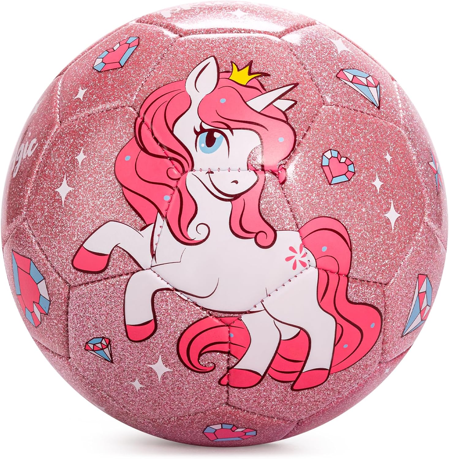 U&C Planet Size 3 Football Toddlers Unicorn Football with Pump Aged 3-8 Outdoors Soccer Ball Sports Training Kids Small Footballs for Kids Playing Toy Ball for Children