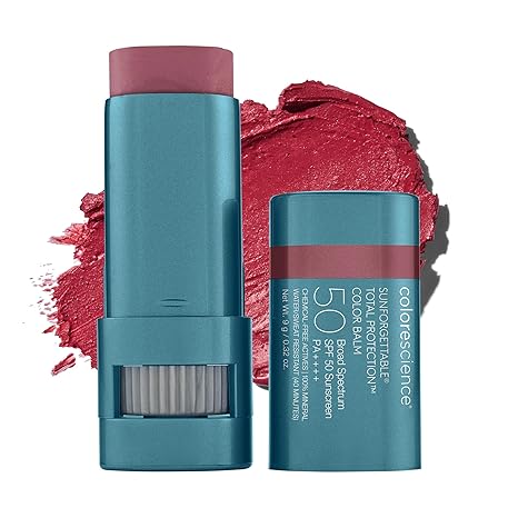 Colorescience Sunforgettable Total Protection Color Balm SPF 50 Mineral Wide Spectrum Buildable Lip and Cheek Colour