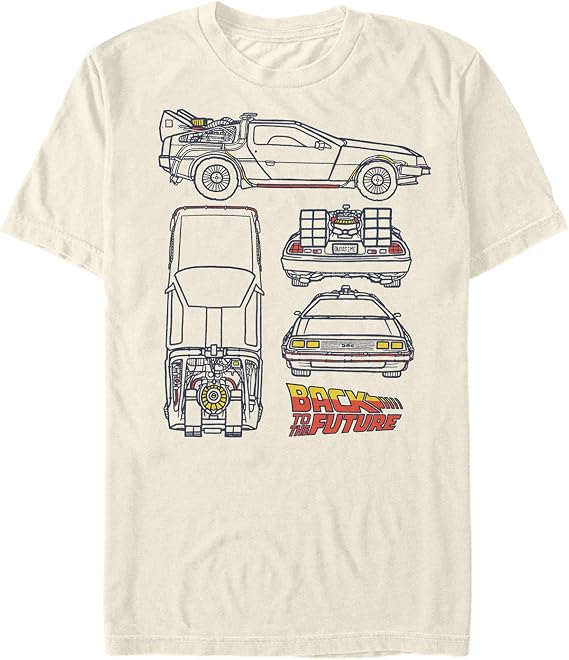 Back to The Future Men's Delorean Blueprint