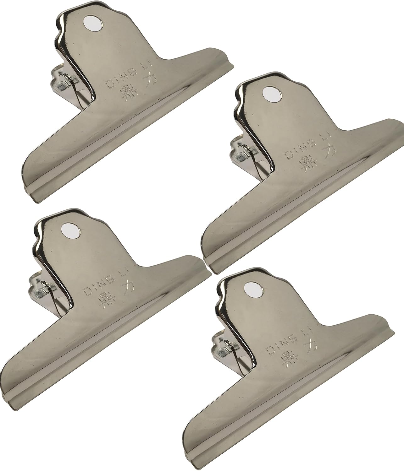 4 Inch10cm Extra Large Heavy Duty Metal Paper Clips Binder Clips Bulldog Clips File Paper Clamps for Home School Office Factory Pack of 4