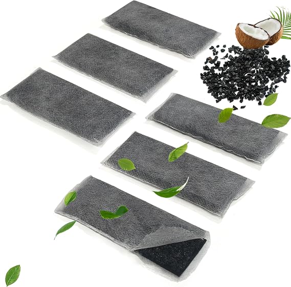 NEWKE 6 Pack Carbon Filter Refill for PK-2 Produce Keeper Plus, Odor Eliminator Compatible with FRIGIDAIRE Gallery Models GRMG2272BF, GRMC2273BD, GRMC2273BF