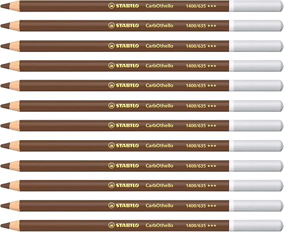 STABILO CarbOthello - Chalk-Pastel Pencil | Pack of 12 - Bister