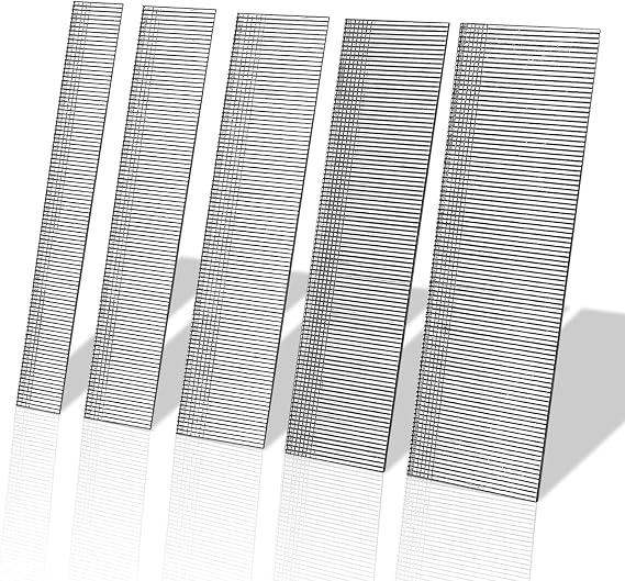 18 Gauge Brad Nails, 5 Sizes, 1500Pcs Nail Gun Nails for Brad Nailer | Galvanized 18 Gauge Finish Nails, 3/4",1",11/4",11/2",2", 18GA Brad Nails, Great for DIY Woodworking