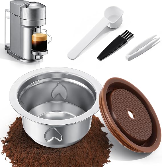 Reusable Stainless Steel Coffee Pod Kit, 1 Pack, 230ml
