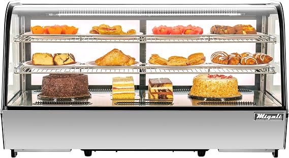 Migali C-70CTS-48 48 Wide Counter-Top Curved Glass Display Case Refrigerator
