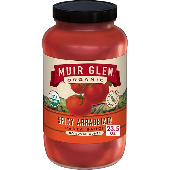 Muir Glen Organic Spicy Arrabbiata Pasta Sauce, No Sugar Added, 23.5 oz.