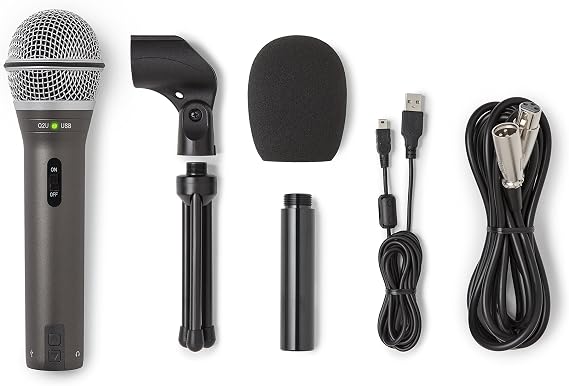 Samson Q2U USB/XLR Dynamic Microphone Recording and Podcasting Pack
