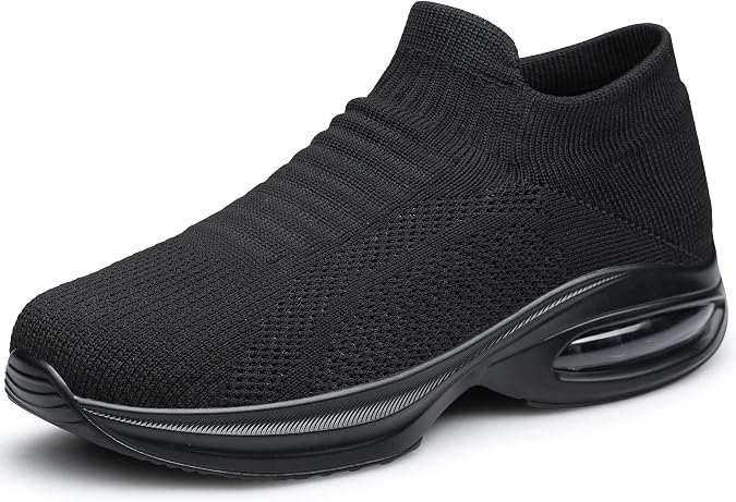 DOUSSPRT Womens Walking Shoes Sock Slip On Air Cushion Fashion Sneakers