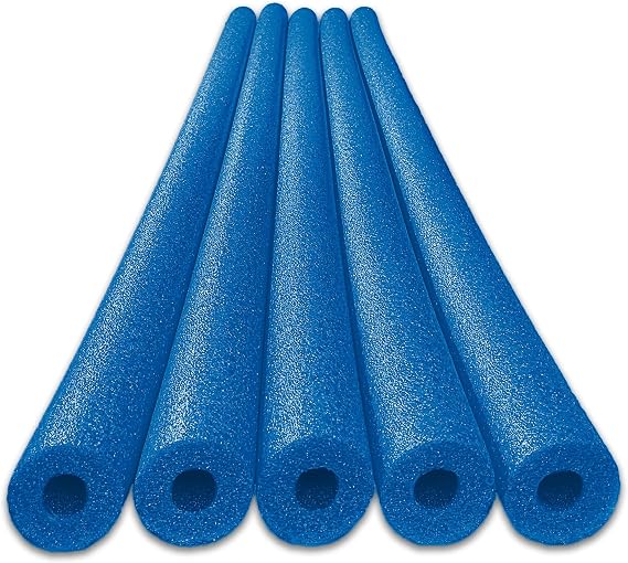 Oodles of Noodles Deluxe Rainbow Pool Noodles Foam - Pack of 5 - Approx. 48 inch x 2.5 inch Multi-Purpose Foam Tubes, Pool Noodles Bulk Floats for Pool, Exercise, Crafts, Padding, Insulation & More
