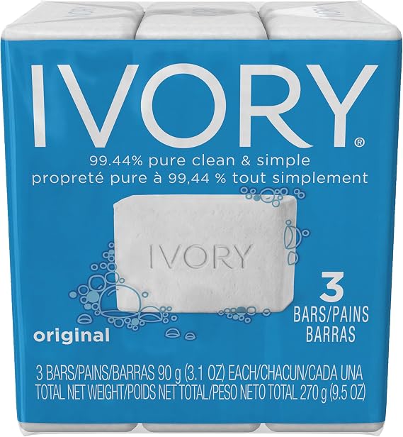 (Case of 24 Packs, White) - Ivory 12364 White Soap Bath Bar, Individually Wrapped, 90ml (Case of 24 Packs, 3 per Pack)