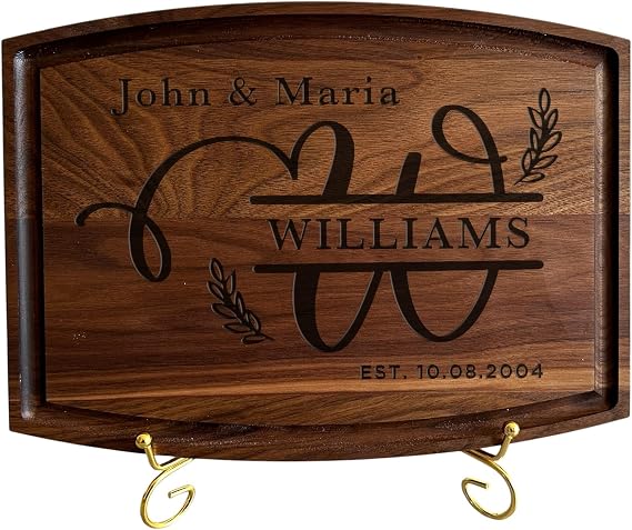 Personalized Cutting Boards Personalized Cutting Boards Wood Engraved Lovely Birthday, Anniversary, Bridal Shower, Wedding Present Custom Christmas gift- House warming Gift - USA Handmade
