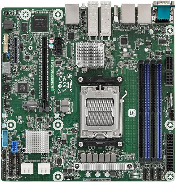 ASRock Rack Server Motherboard B650D4U3-2L2Q/BCM Micro-ATX AMD EPYCTM 4004 and AMD RyzenTM 9000/8000/7000 Series Dual SFP28 (25GbE)