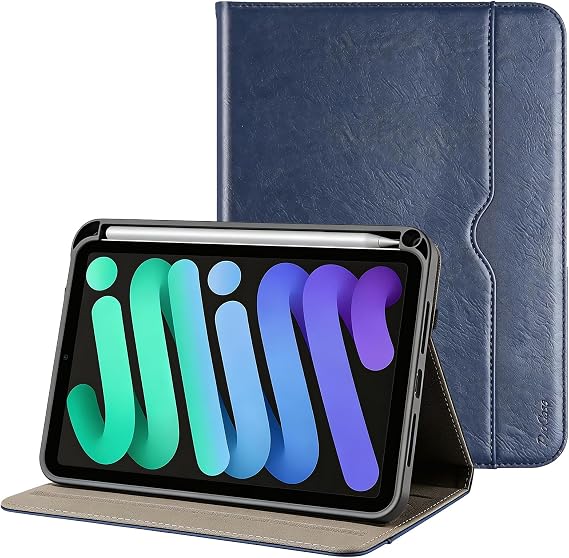 ProCase Leather Folio Case for 8.3" iPad mini(A17 Pro) 7th& 6th, Navy