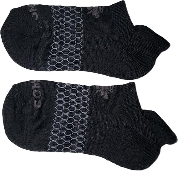 BOMBAS 6 pack mens ankle socks large, Black