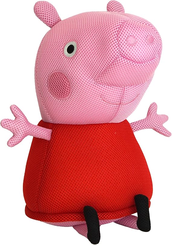 Wahu Aqua Pals Peppa Pig Plush Water Toy for Kids Ages 2+, Fast-Drying Waterproof Plush Doll Toy for Pool and Bathtub, Pink/Red, 16", Medium