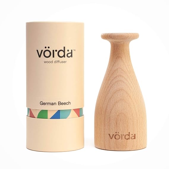 Vorda Handcrafted German Beech Wood Diffuser (Large), Made from German Beech, Natural and Safe, No Cords, No Plugs, No Electricity Needed, Flameless and Quiet, Convenient