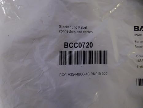 Balluff Bcc0720, Female Receptacle, Bcc A354-0000-10-Rn010-020 Bcc0720