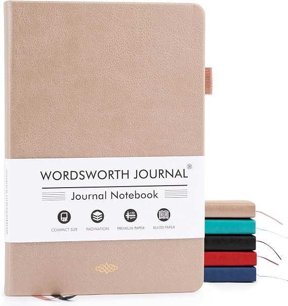 Wordsworth & Black Lined Journal, 216 Pages, A5 Paper, Rose Gold