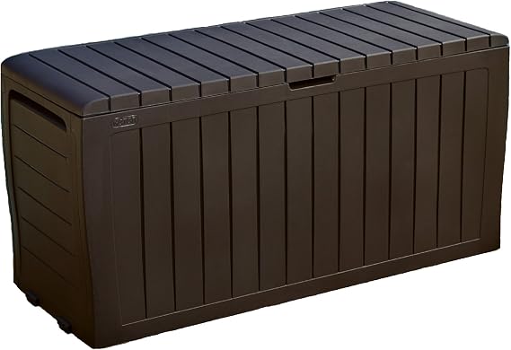 Keter Marvel 71 Gal Outdoor Storage Box for Patio and Pool Accessories