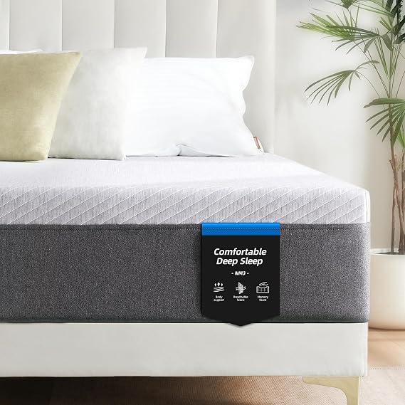 Soft EU Double Size Mattress，EU Double Memory Foam Mattresses，Roll-Up Orthopedic Mattress in a Box，CertiPUR-US and OEKO-TEX Certified，Triple Support (140x200x20cm)
